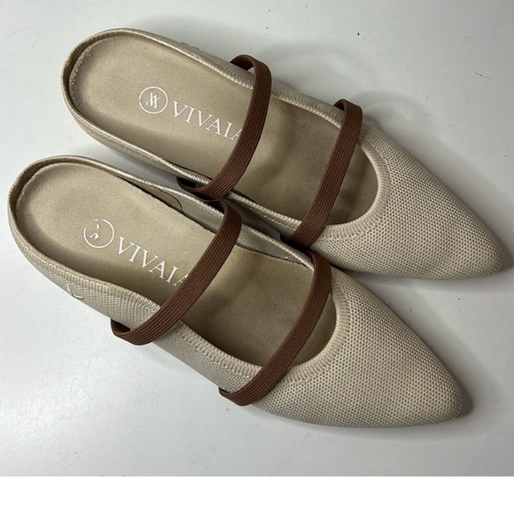 VIVAIA 9.5 EUR 40, Elle Pointed Toe Mules, Trending, Recycled, Avant Garde, Chic - Picture 1 of 13